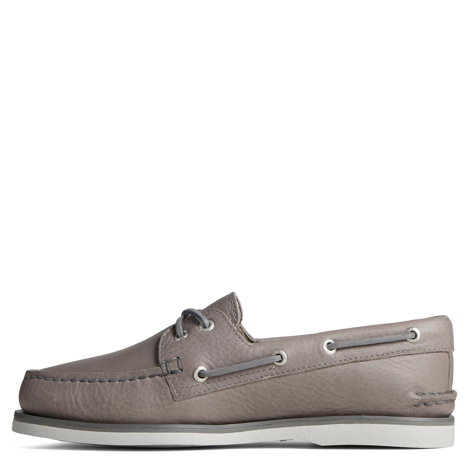 Peltz Shoes  Men's Sperry Gold Cup Authentic Original Boat Shoe Grey Tumbled STS25503