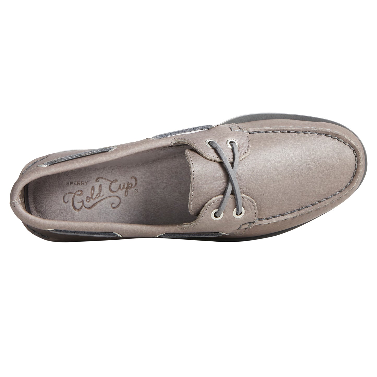 Peltz Shoes  Men's Sperry Gold Cup Authentic Original Boat Shoe Grey Tumbled STS25503