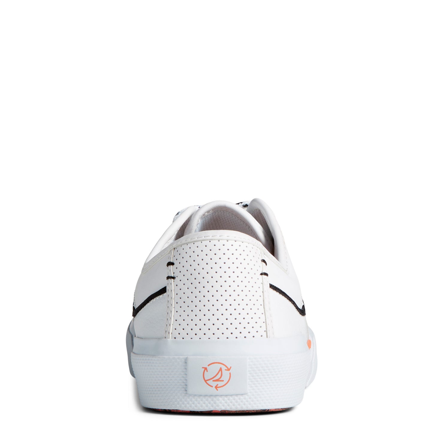 Peltz Shoes  Men's Sperry Soletide 2 Eye Seacycled Sneaker White Multi STS25539
