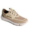 Peltz Shoes  Men's Sperry 7 Seas 3 Eye Sneaker LIGHT TAUPE STS41093