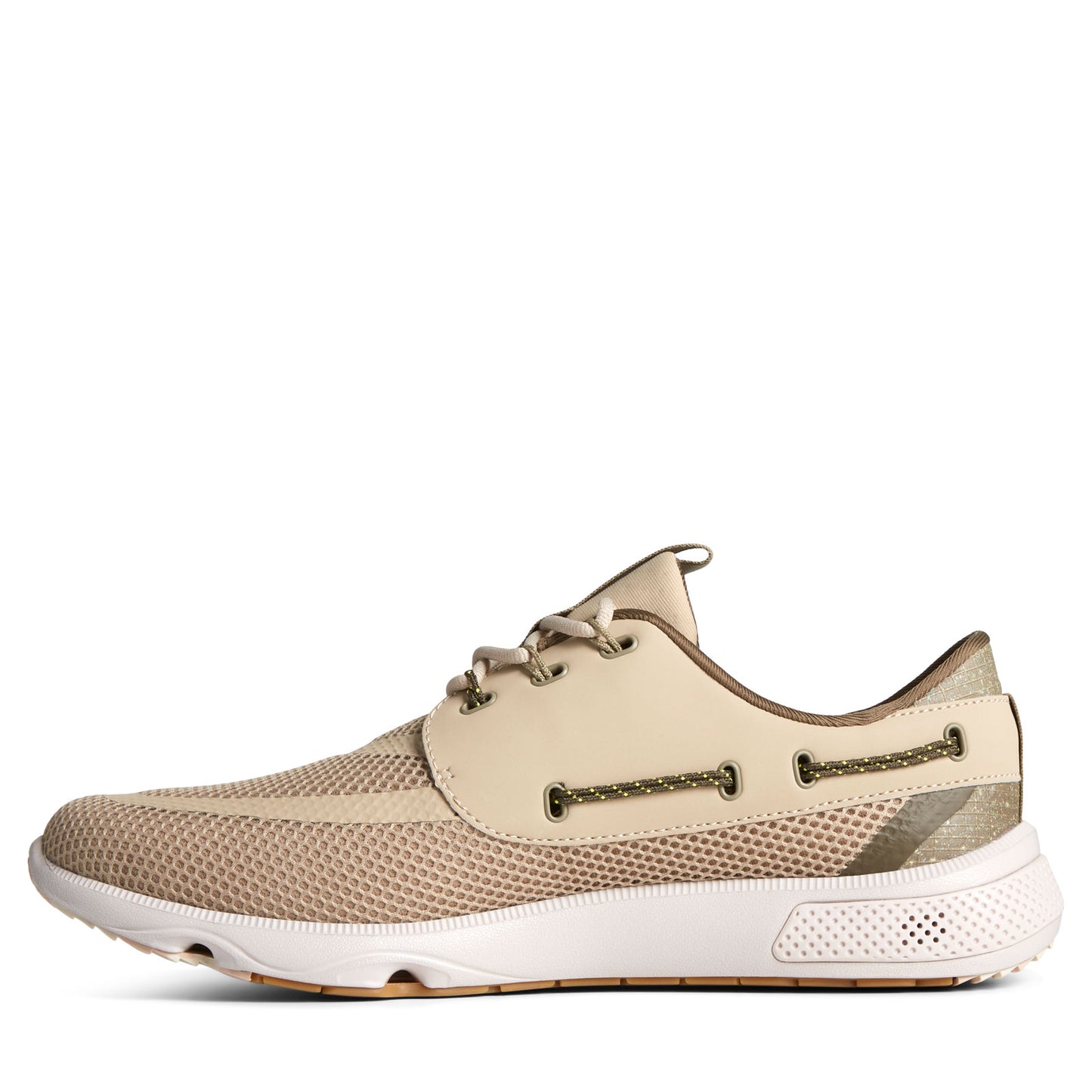 Peltz Shoes  Men's Sperry 7 Seas 3 Eye Sneaker LIGHT TAUPE STS41093