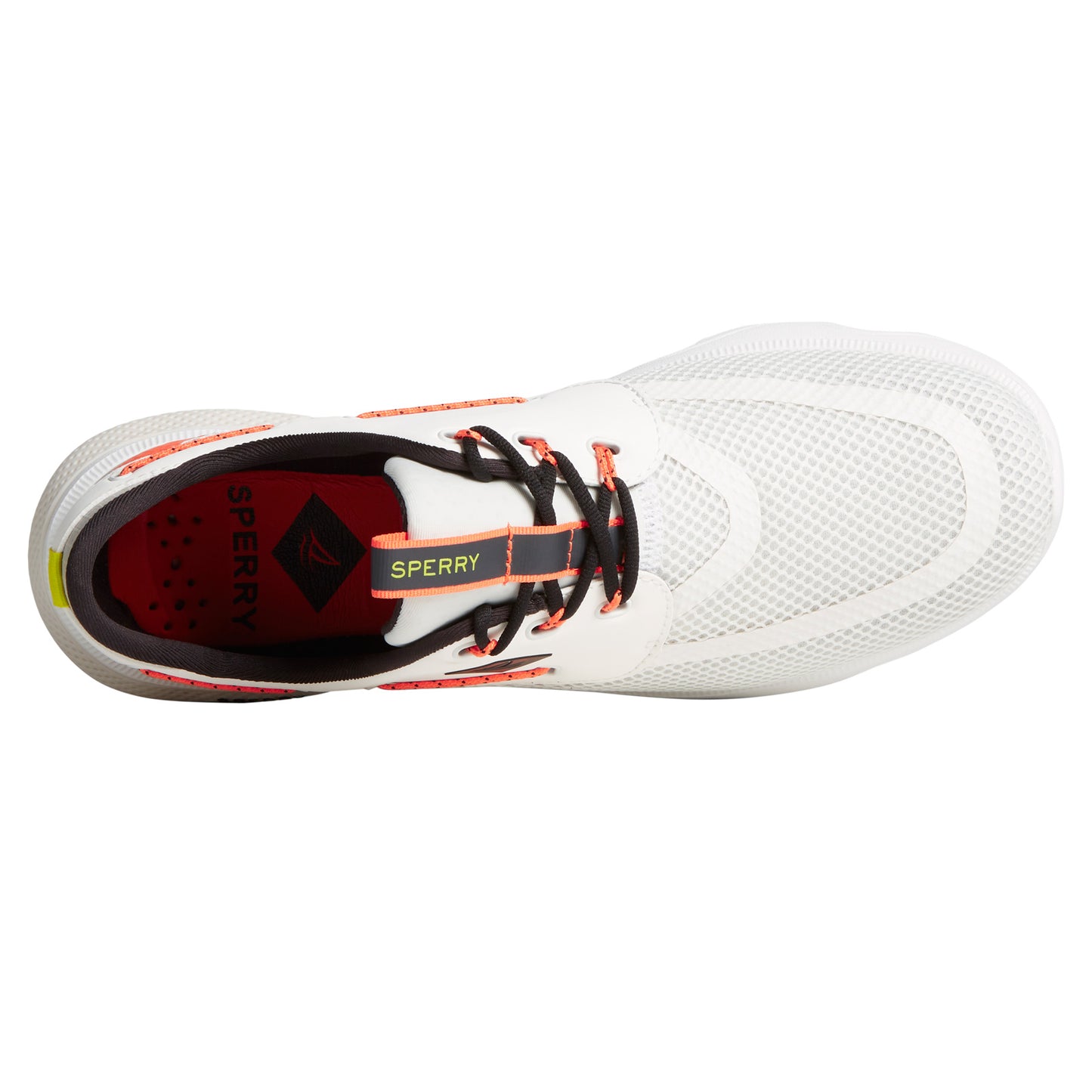 Peltz Shoes  Men's Sperry 7 Seas 3 Eye Sneaker White Multi STS41105