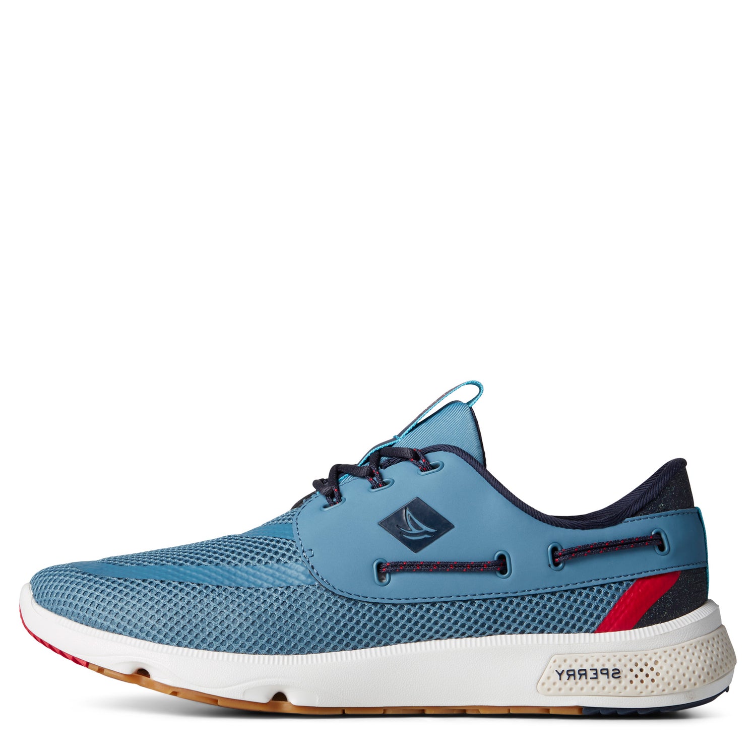 Peltz Shoes  Men's Sperry 7 Seas 3 Eye Sneaker Blue STS41106