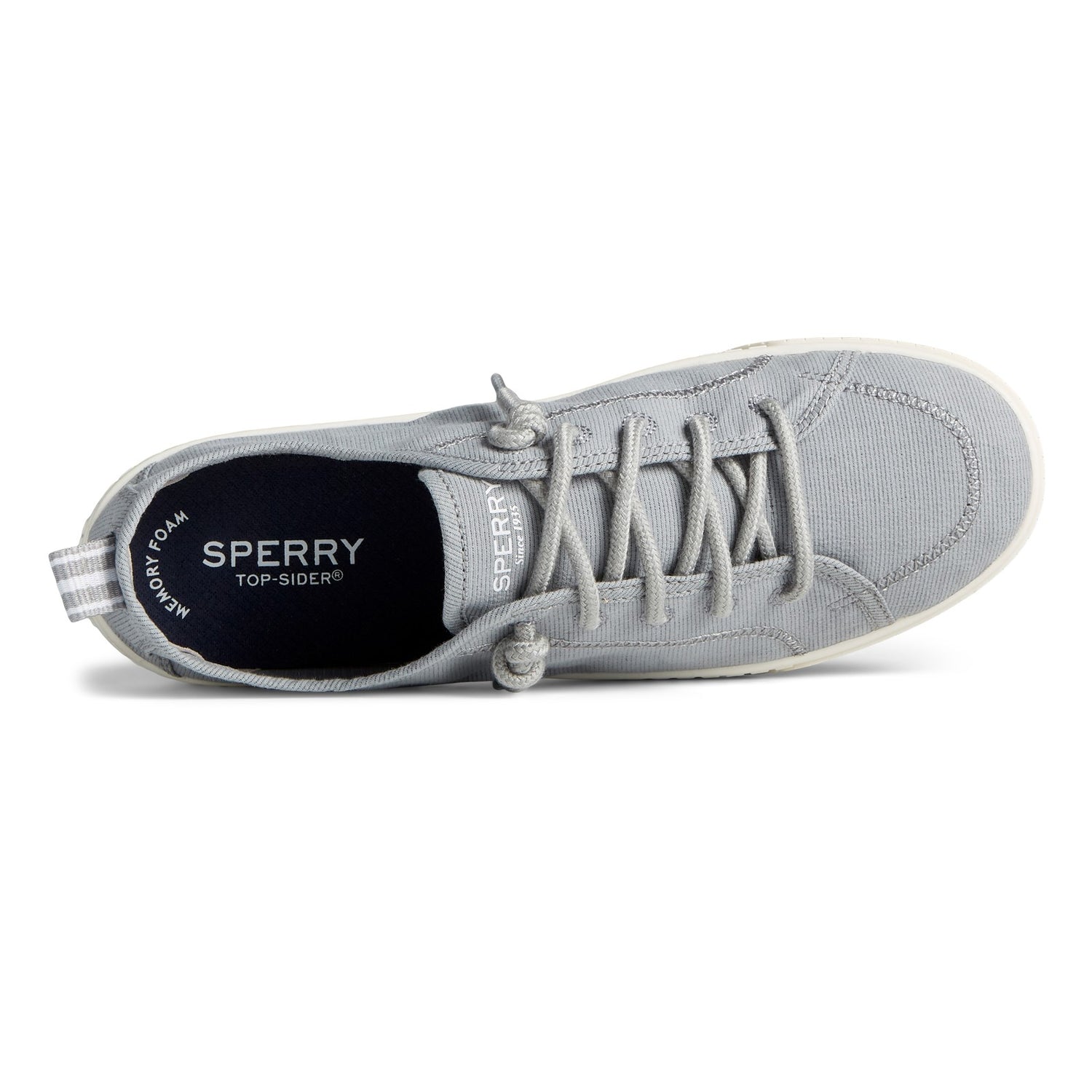 Peltz Shoes  Women's Sperry Shorefront LTT Sneaker GRAY STS86112