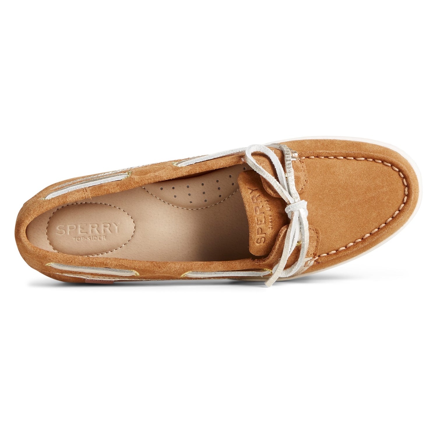 Peltz Shoes  Women's Sperry Starfish Boat Shoe TAN CHEETAH STS86666