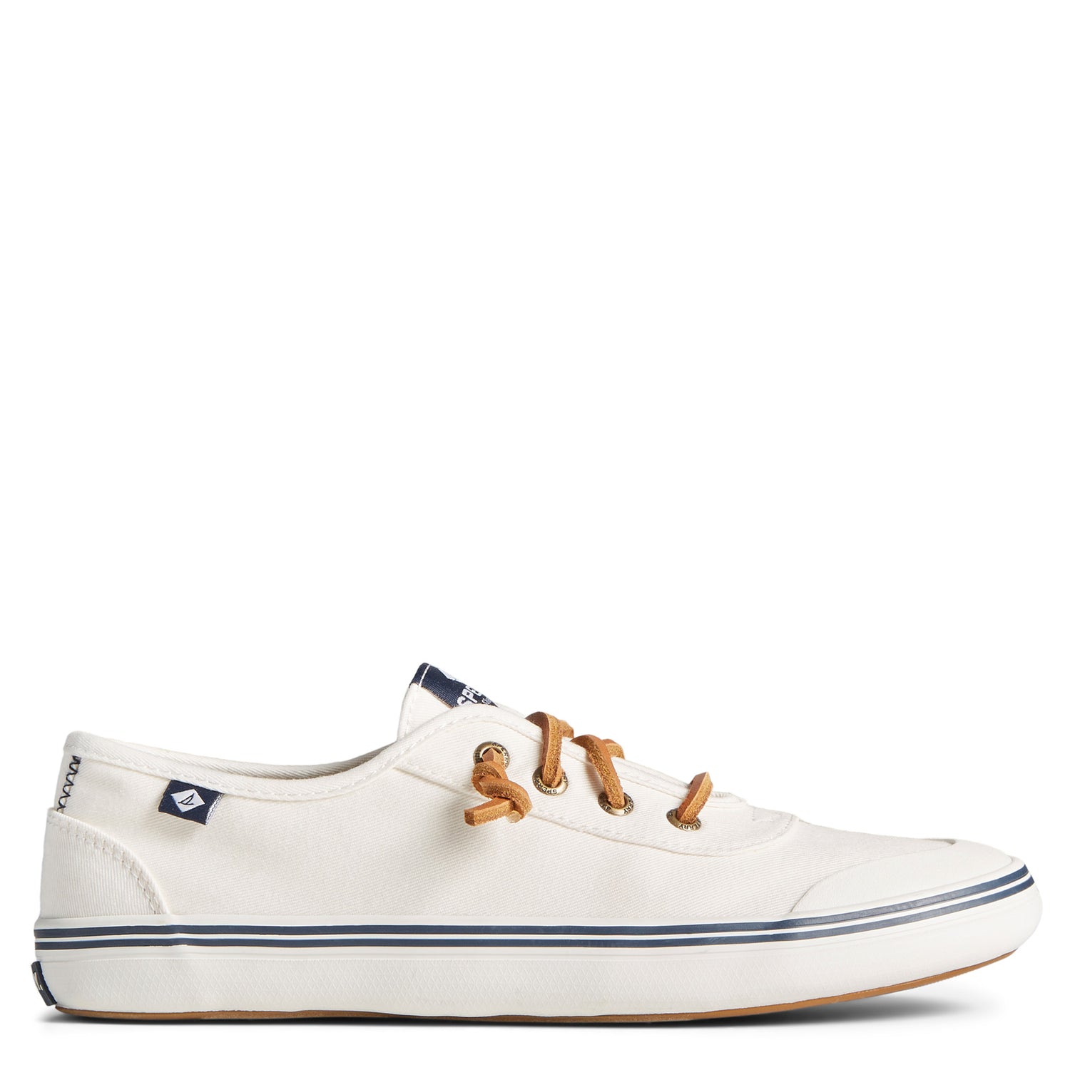 Peltz Shoes  Women's Sperry Lounge Away 2 Lace-Up Boat Shoe WHITE STS86728