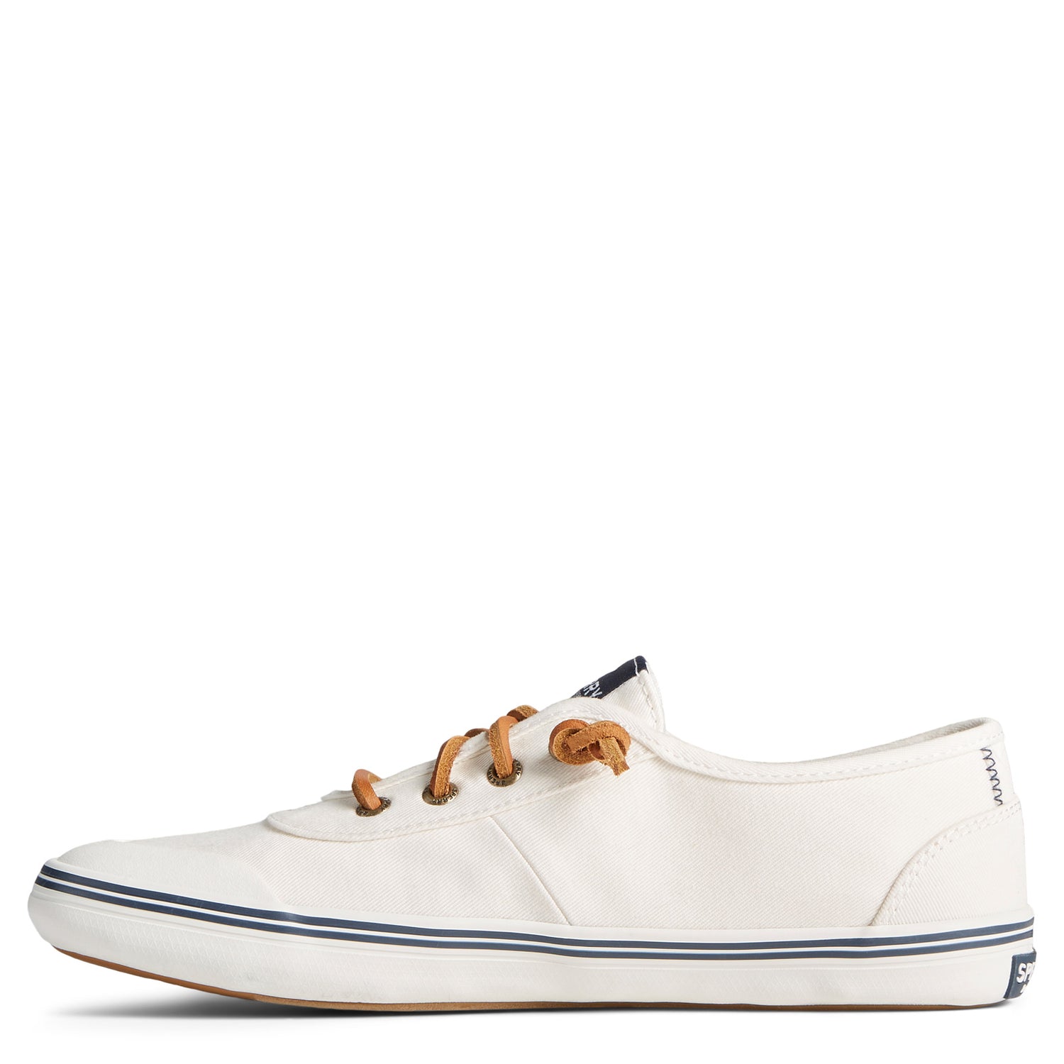 Peltz Shoes  Women's Sperry Lounge Away 2 Lace-Up Boat Shoe WHITE STS86728