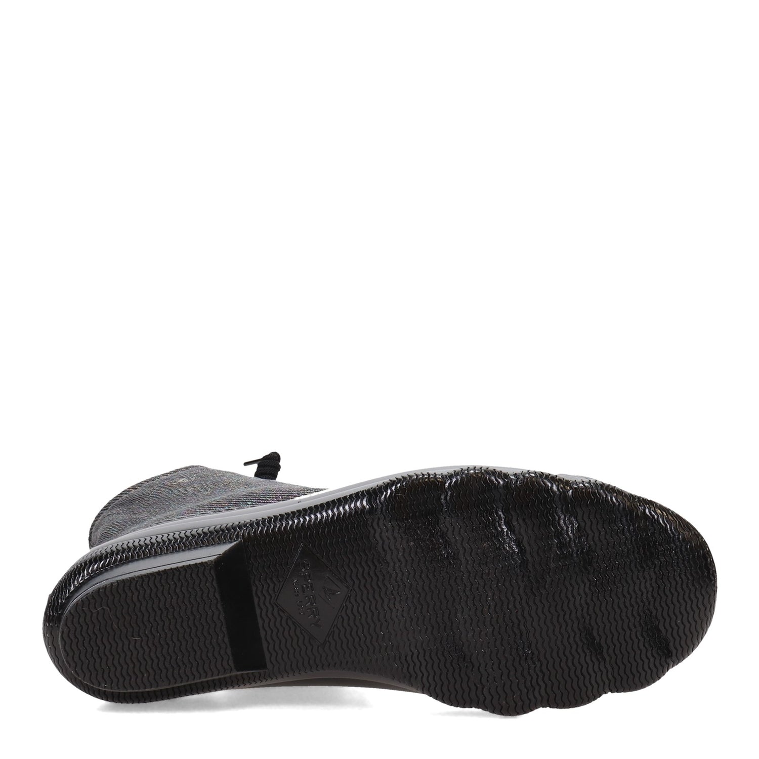 Peltz Shoes  Women's Sperry Syren Gulf Duck Boot BLACK IRIDESCENT STS86760
