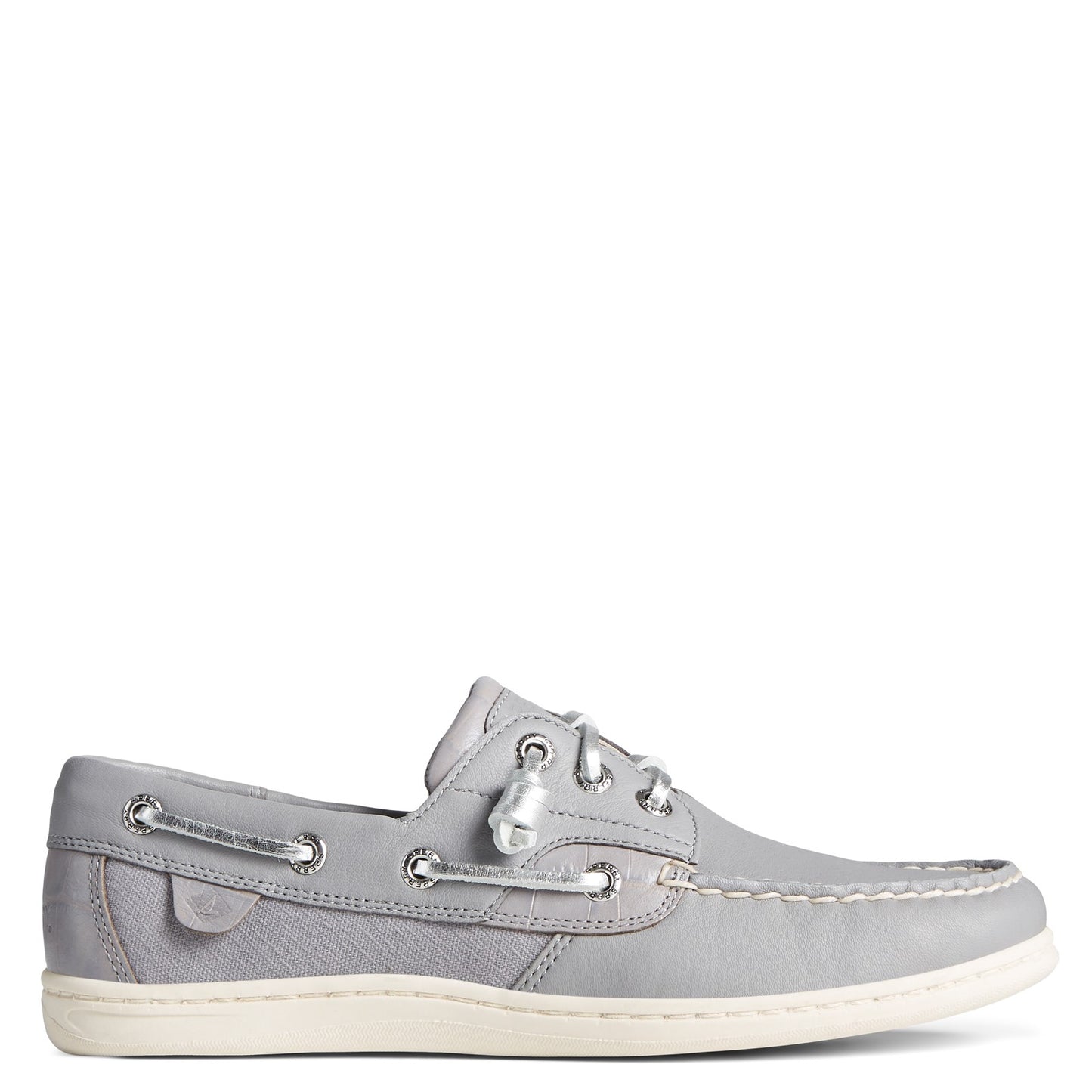Peltz Shoes  Women's Sperry Songfish Boat Shoe GREY STS86824