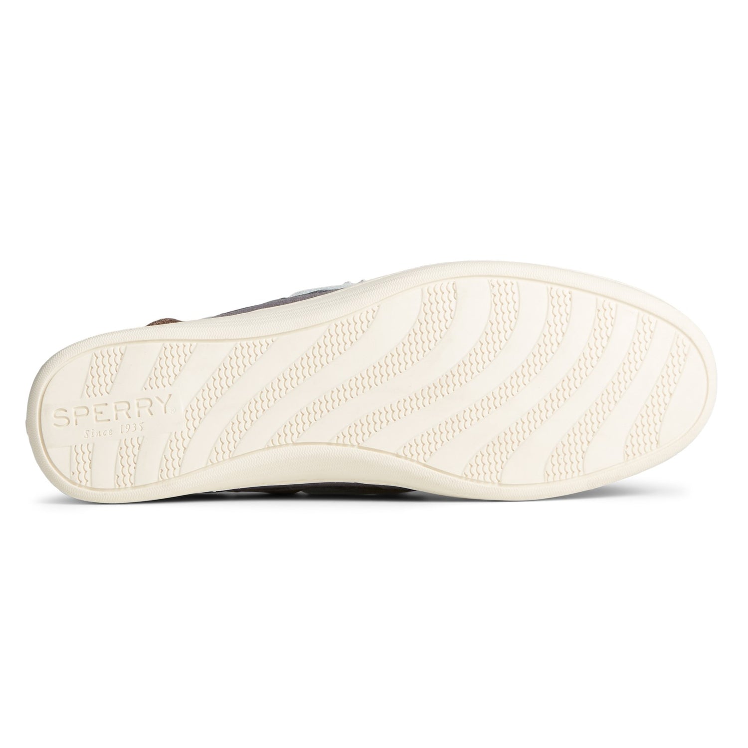 Peltz Shoes  Women's Sperry Songfish Boat Shoe GREY STS86824