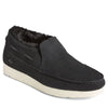 Peltz Shoes  Women's Sperry Moc-Sider Suede Slip-On BLACK SUEDE STS86939