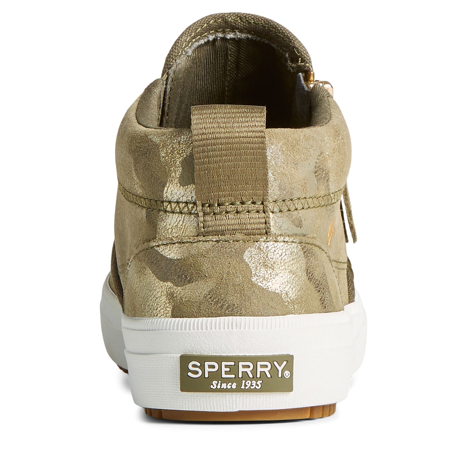 Peltz Shoes  Women's Sperry Crest Lug Chukka Bootie OLIVE STS87038