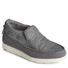 Peltz Shoes  Women's Sperry Quilted Moc-Sider Slip-On GREY NYLON STS87050