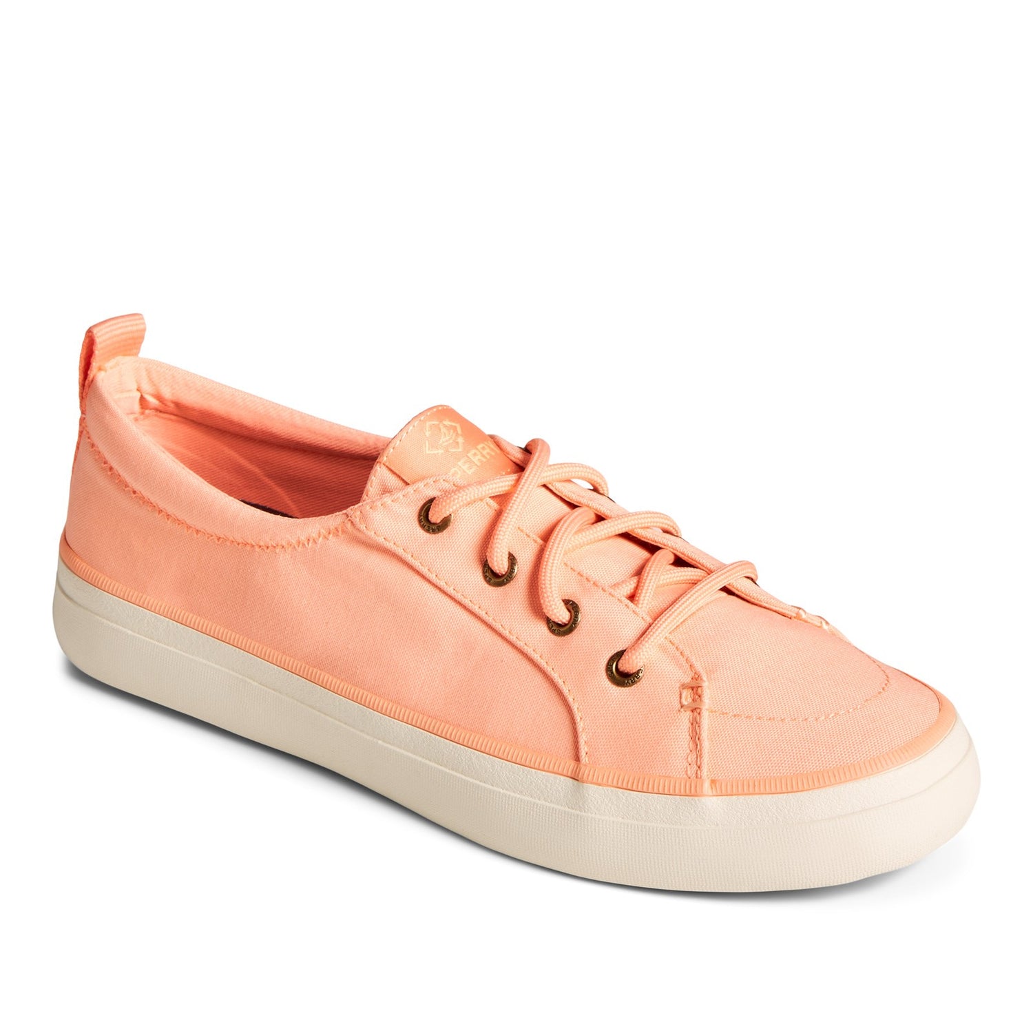 Peltz Shoes  Women's Sperry Crest Vibe Sneaker PEACH STS87191