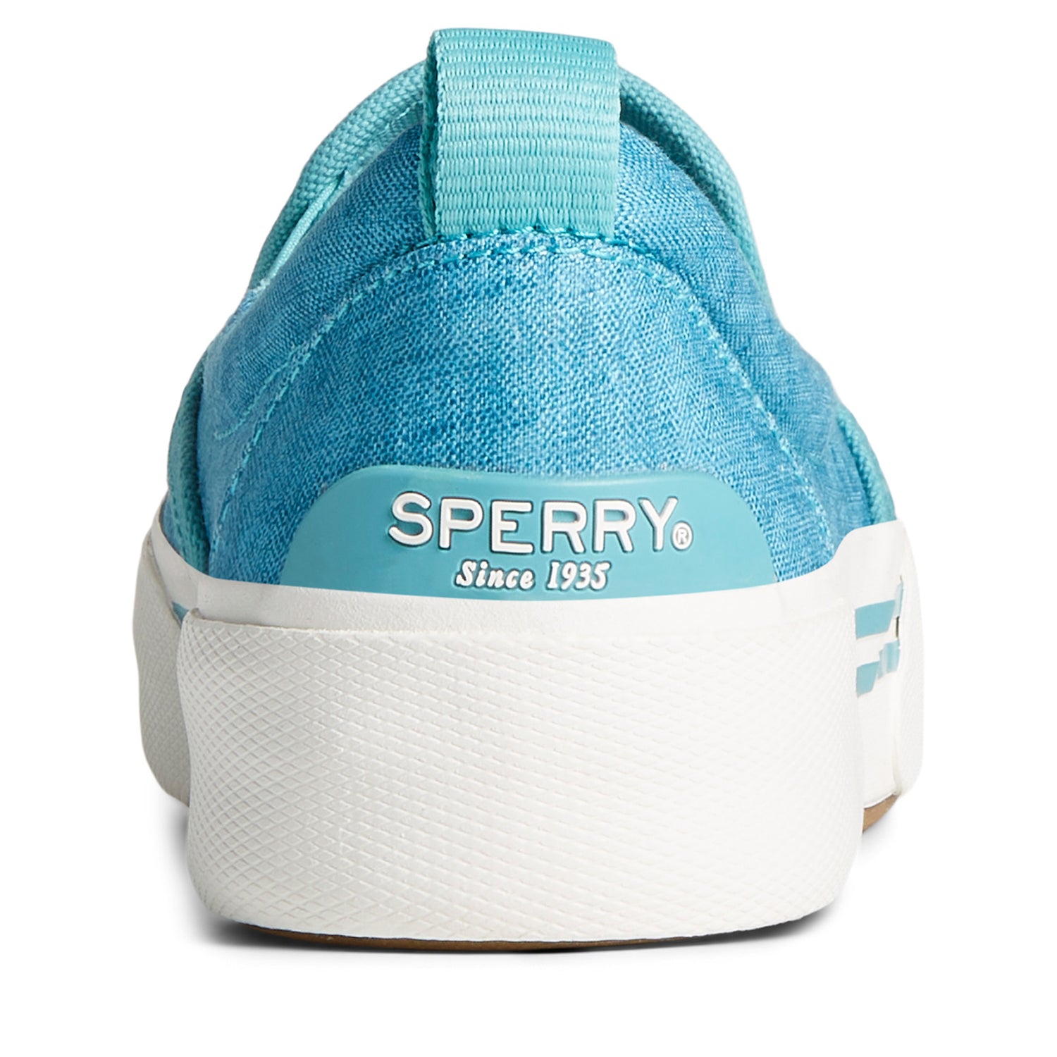 Peltz Shoes  Women's Sperry Pier Wave Hi Slip-On Sneaker BLUE STS87365