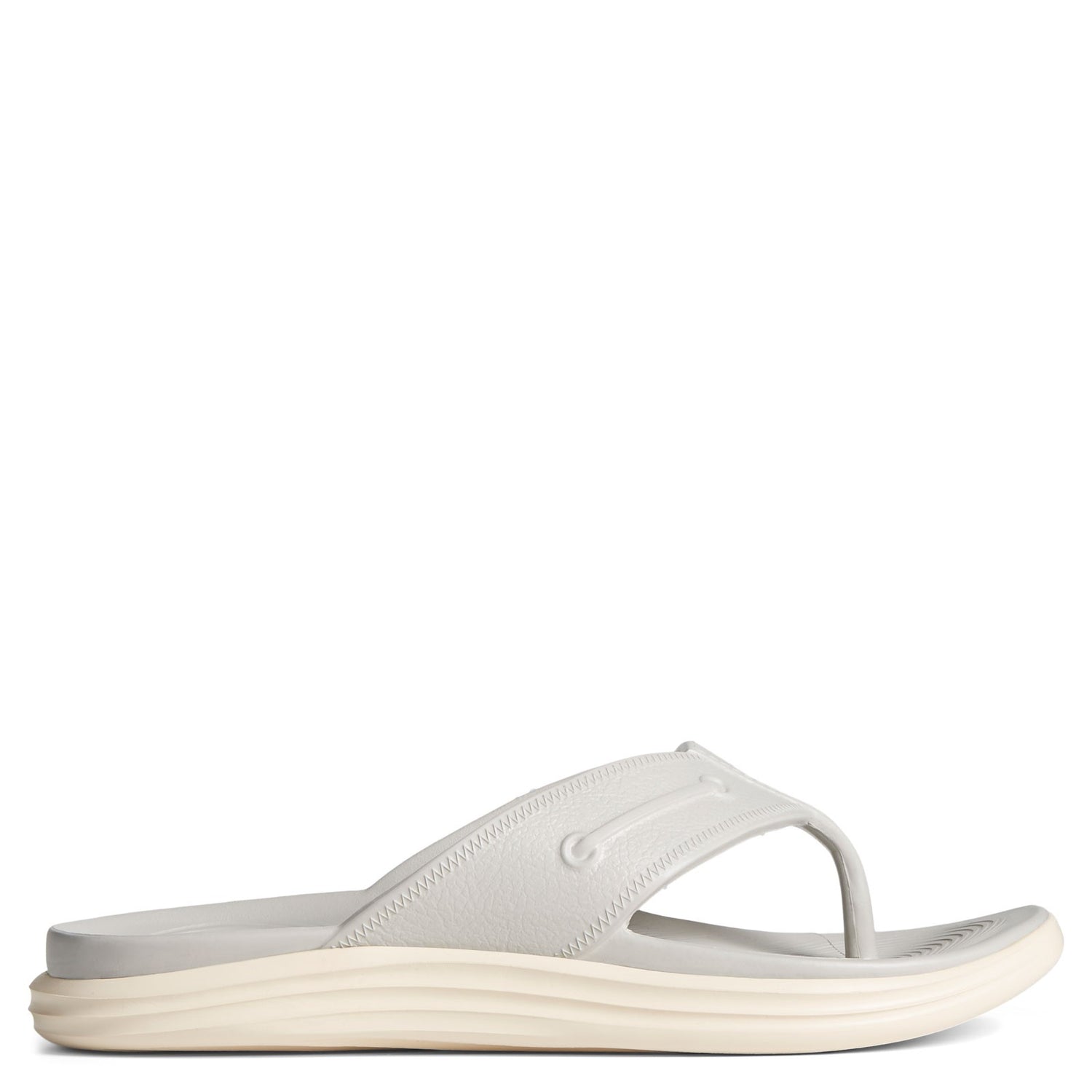 Peltz Shoes  Women's Sperry Windward Float Flip Flop GRAY STS87390