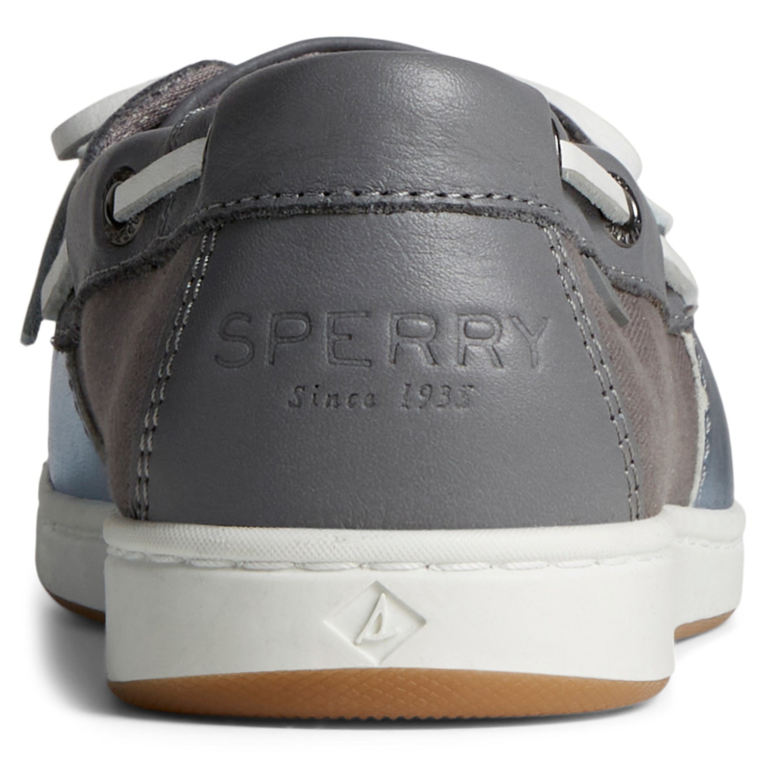 Peltz Shoes  Women's Sperry Coastfish Boat Shoe GREY STS88407
