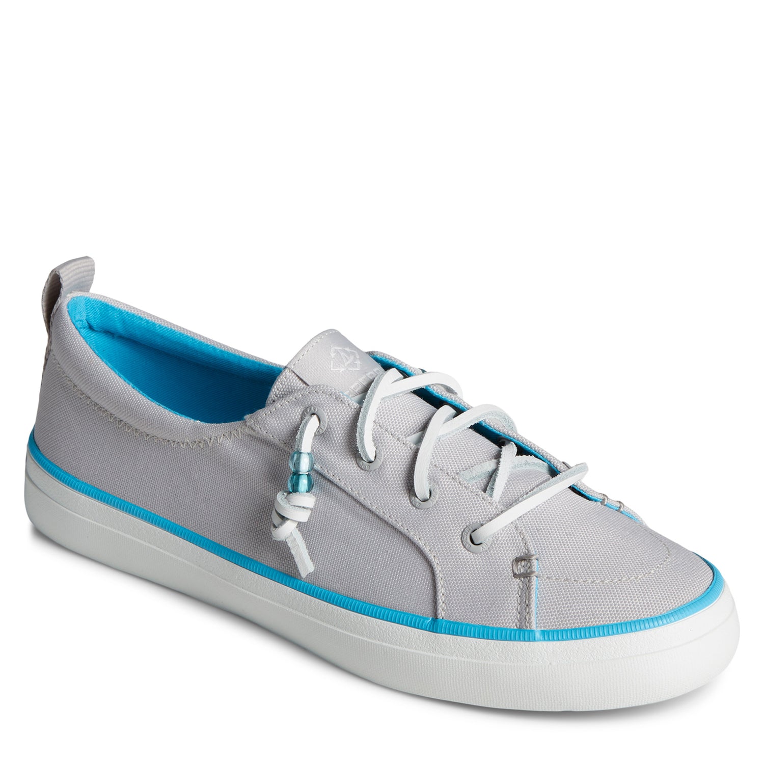 Peltz Shoes  Women's Sperry Crest Vibe Cosmo SeaCycled Sneaker GREY STS88470
