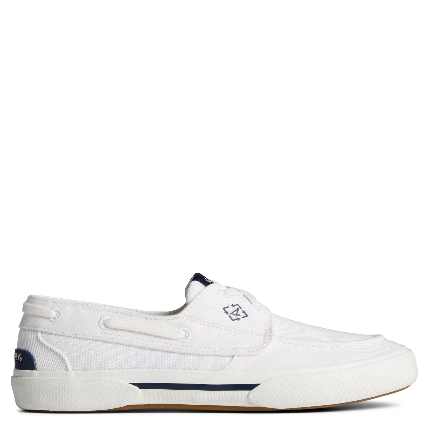 Peltz Shoes  Women's Sperry Pier Wave Boat Sneaker WHITE STS88552