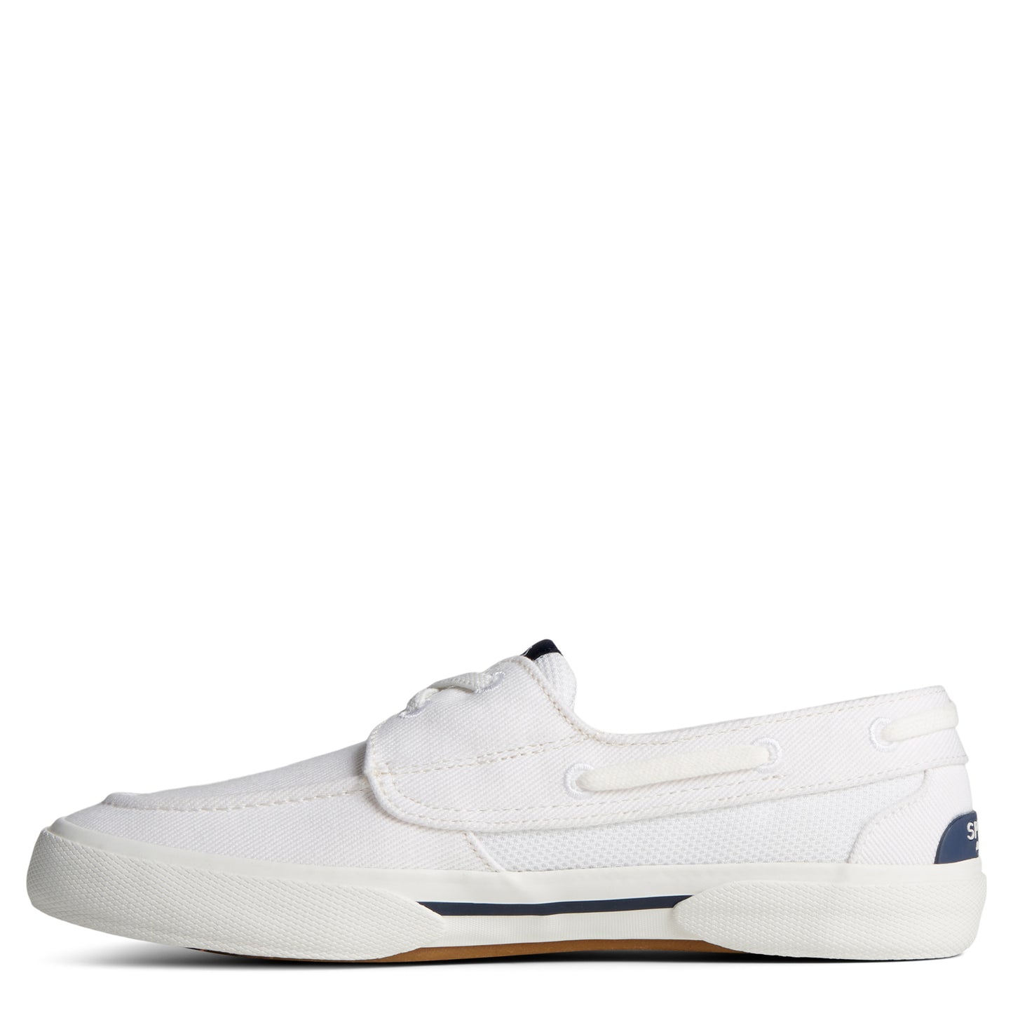 Peltz Shoes  Women's Sperry Pier Wave Boat Sneaker WHITE STS88552