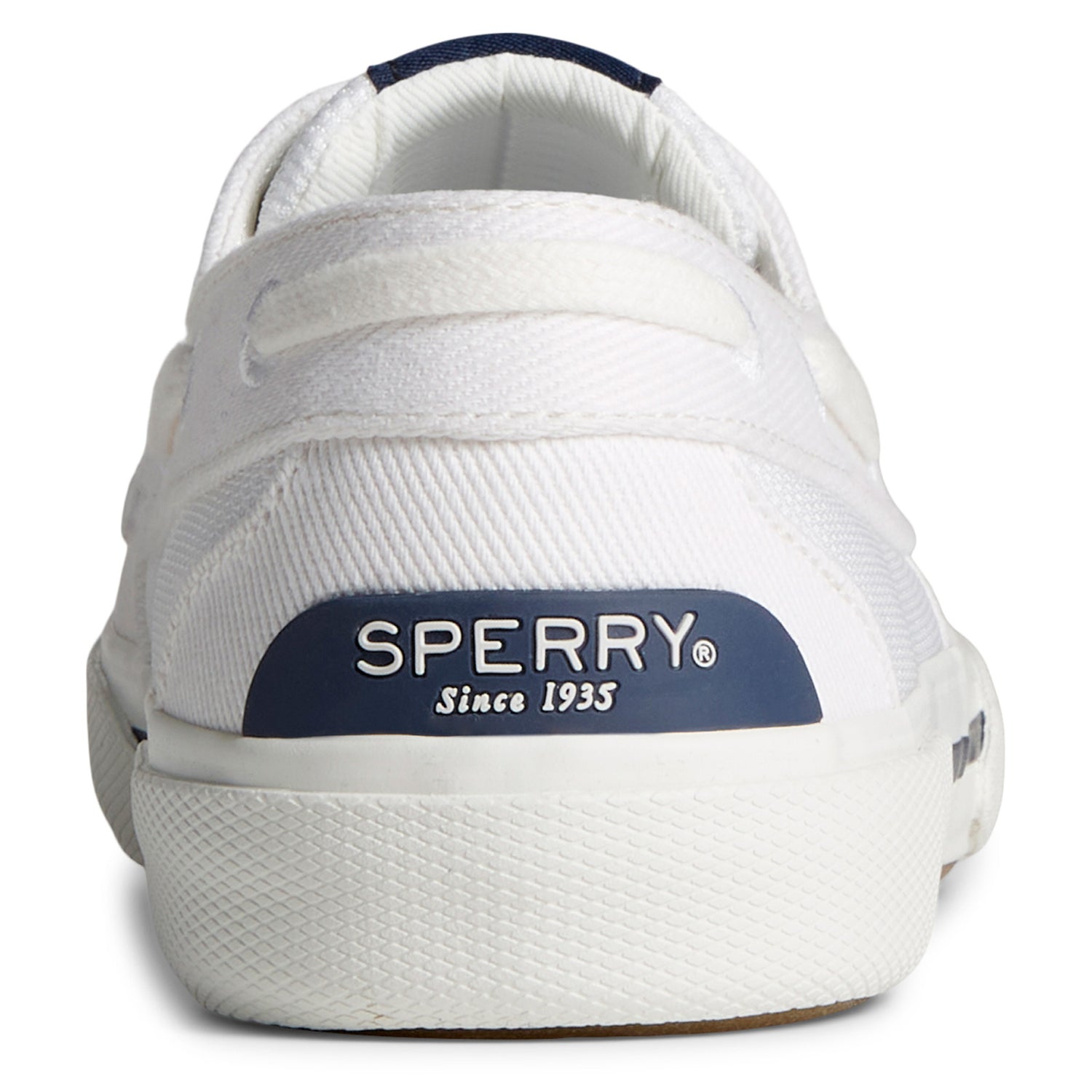 Peltz Shoes  Women's Sperry Pier Wave Boat Sneaker WHITE STS88552