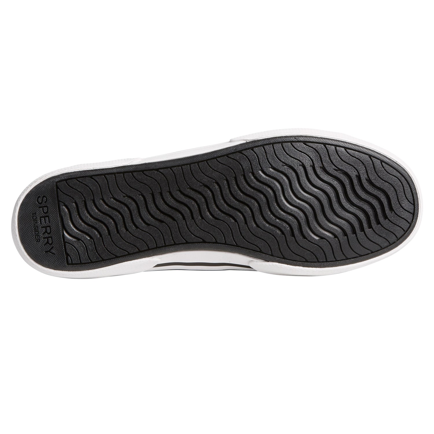 Peltz Shoes  Women's Sperry Pier Wave LTT Sneaker BLACK STS88553