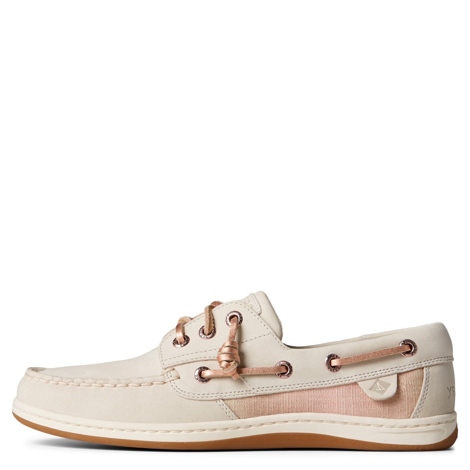 Peltz Shoes  Women's Sperry Songfish Boat Shoe OFF WHITE MULTI STS88613