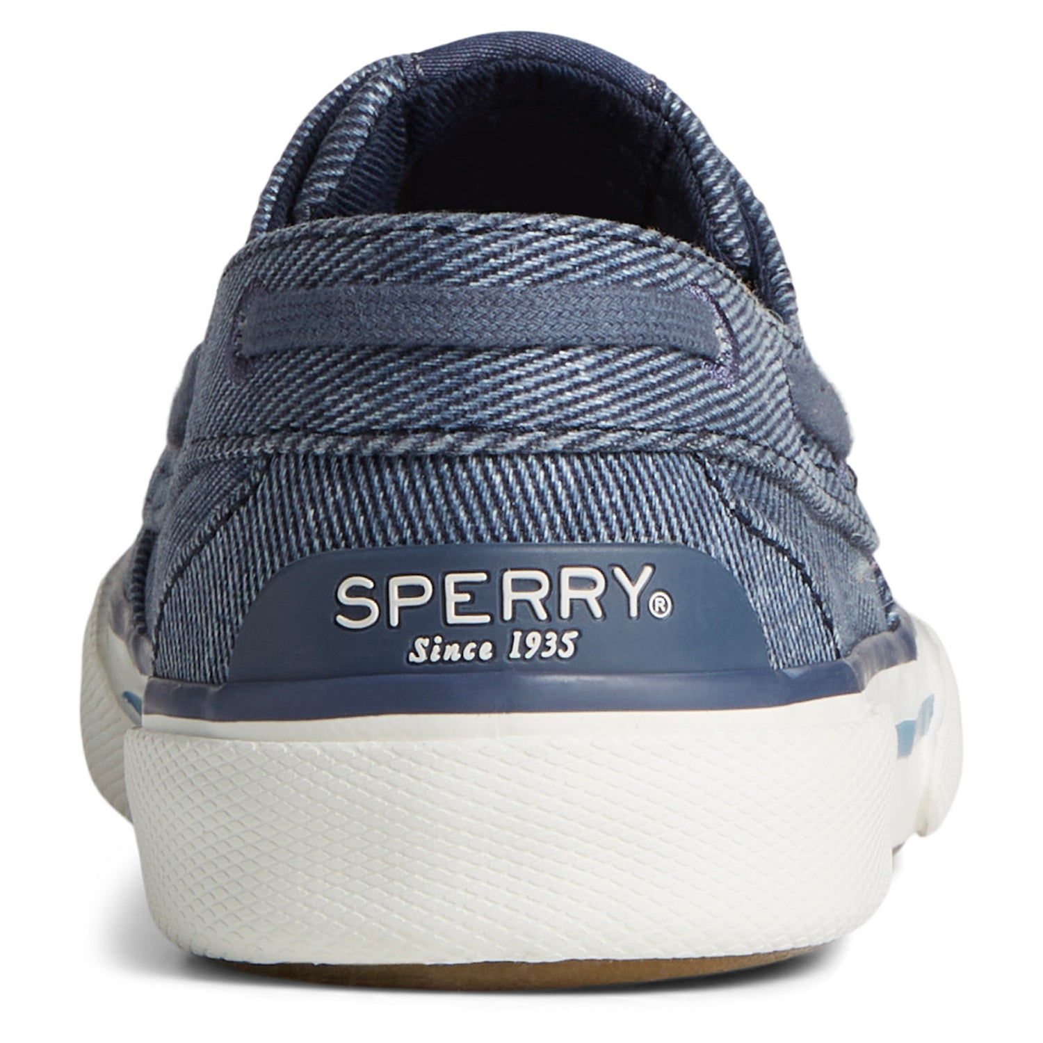 Peltz Shoes  Women's Sperry Pier Wave Boat Sneaker NAVY STS88787