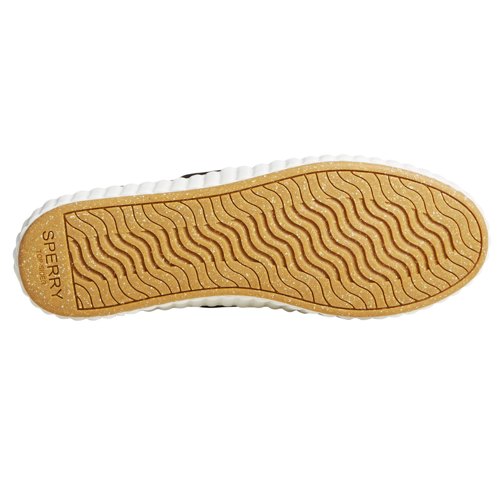 Women's Sperry Pier Wave Boat Platform Sneaker BLACK STS88789