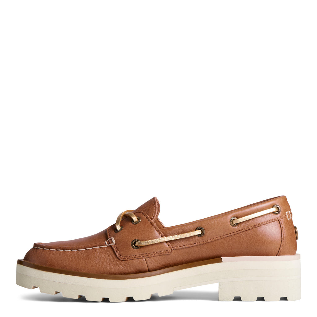 Women's Sperry Chunky Boat 2-Eye Boat Shoe TAN STS89096