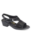 Peltz Shoes  Women's SAS Suntimer Sandal BLACK CROC SUNTIMER BLK CR