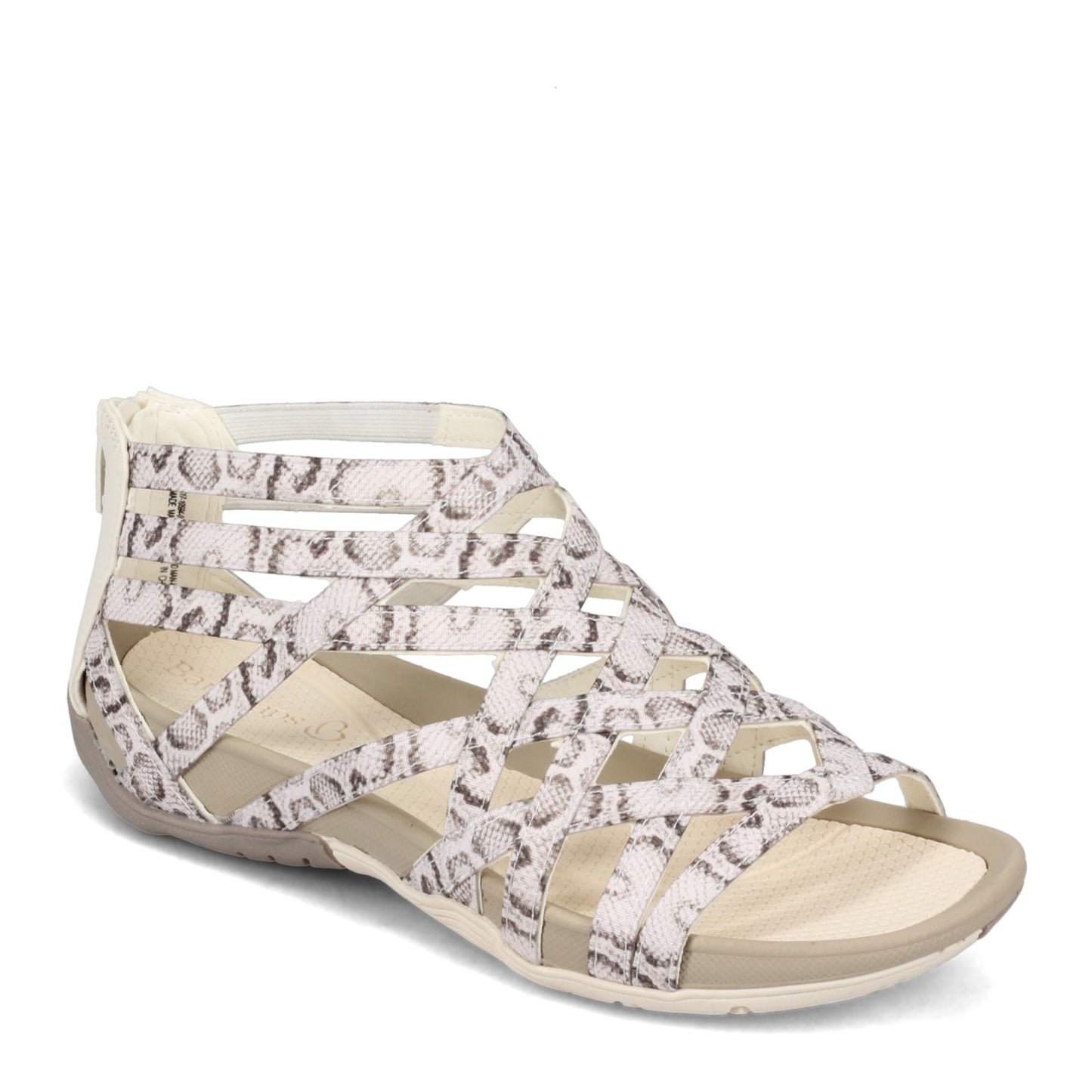 Peltz Shoes  Women's Baretraps Samina Sandal CREAM SNAKE SAMINA-CREAM SN