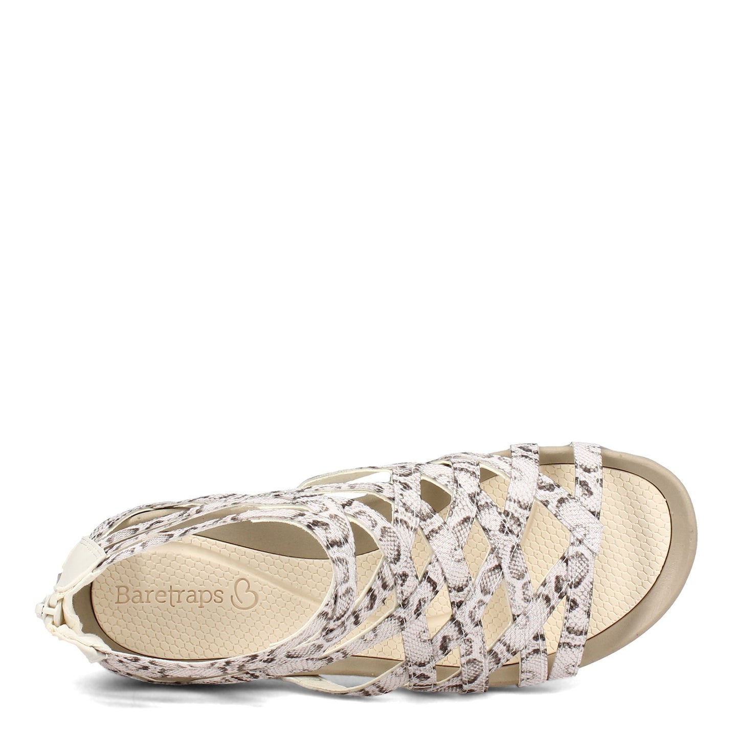Peltz Shoes  Women's Baretraps Samina Sandal CREAM SNAKE SAMINA-CREAM SN