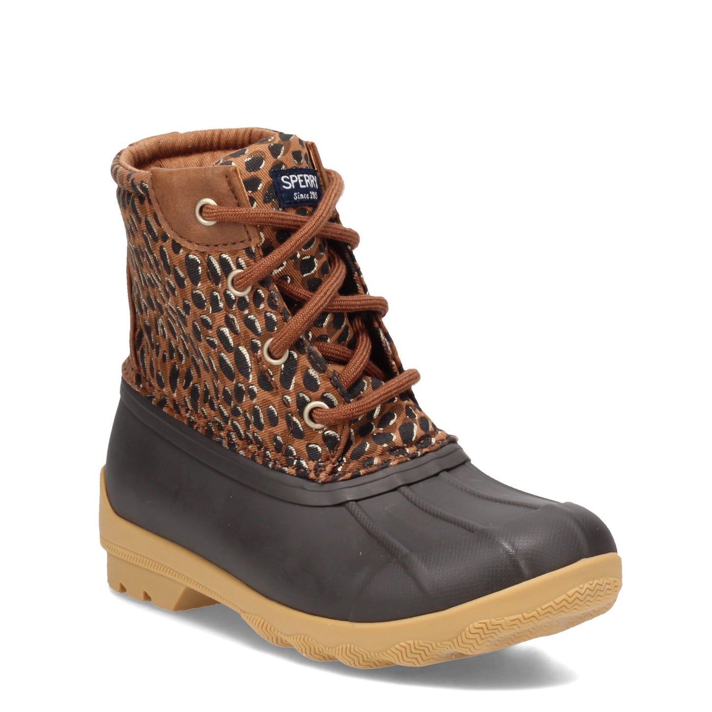 Peltz Shoes  Girl's Sperry Kids Port Boot - Little Kid & Big Kid LEOPARD SCK165445