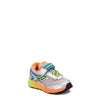 Peltz Shoes  Boy's Saucony Ride 10 JR Sneaker - Toddler & Little Kid SILVER ORANGE SL263406