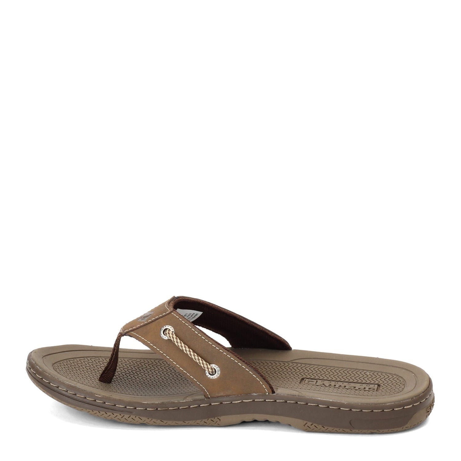 Peltz Shoes  Men's Sperry Havasu Thong Sandal BROWN TONAL STS11971