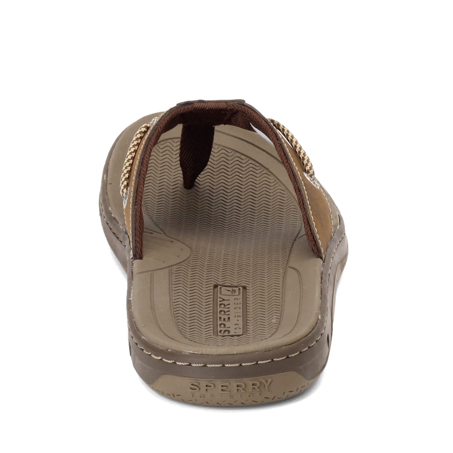 Peltz Shoes  Men's Sperry Havasu Thong Sandal BROWN TONAL STS11971