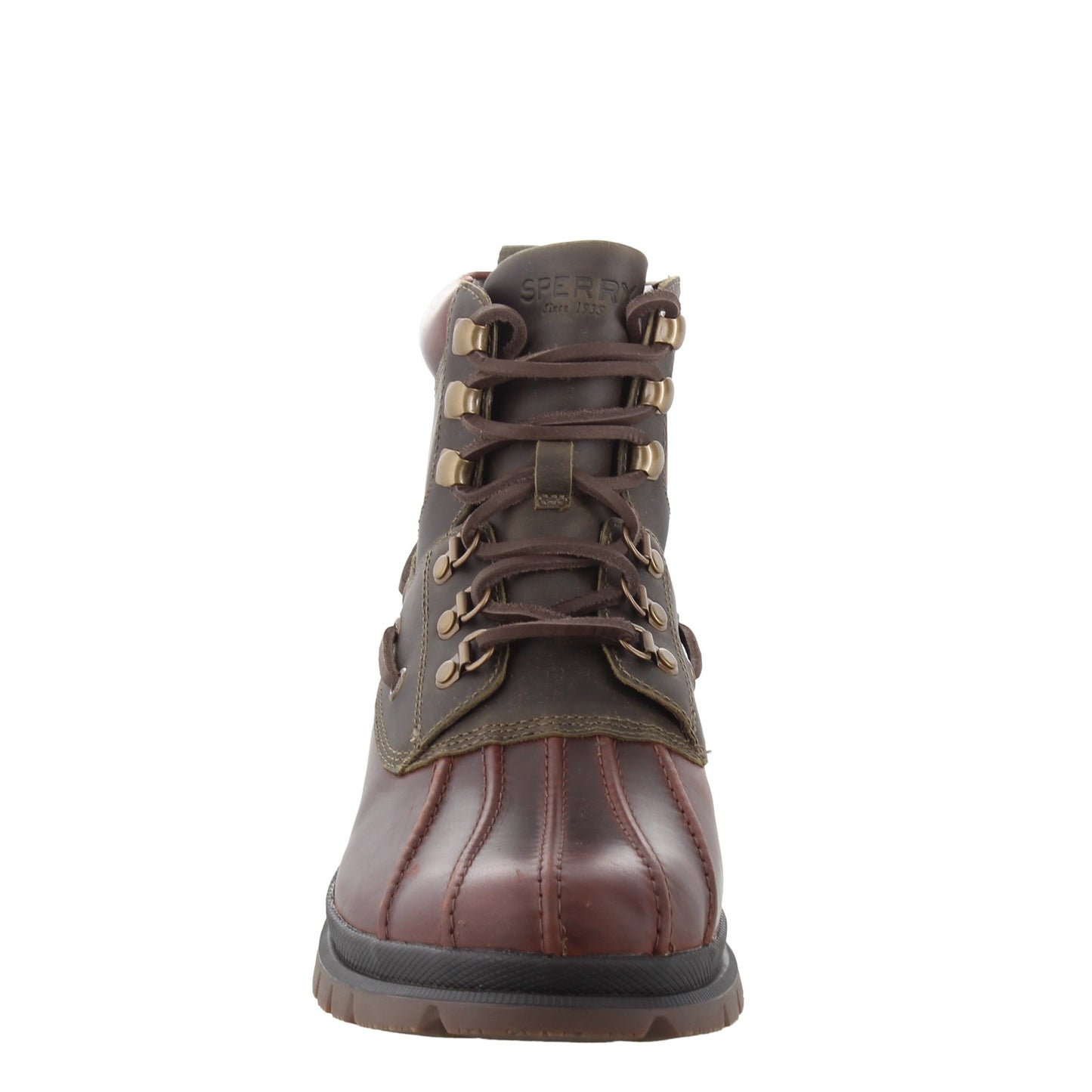 Peltz Shoes  Men's Sperry Watertown Duck Boot TAN OLIVE STS19713