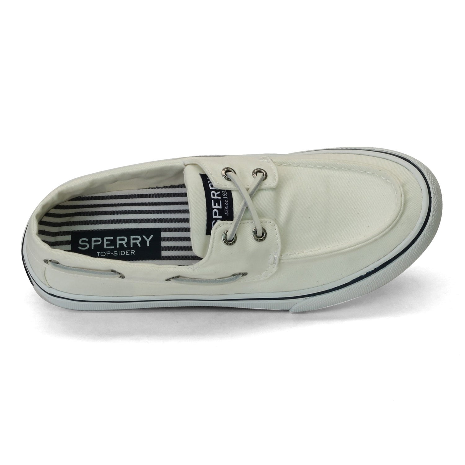 Peltz Shoes  Men's Sperry Bahama II Boat Shoe OFF WHITE STS22016