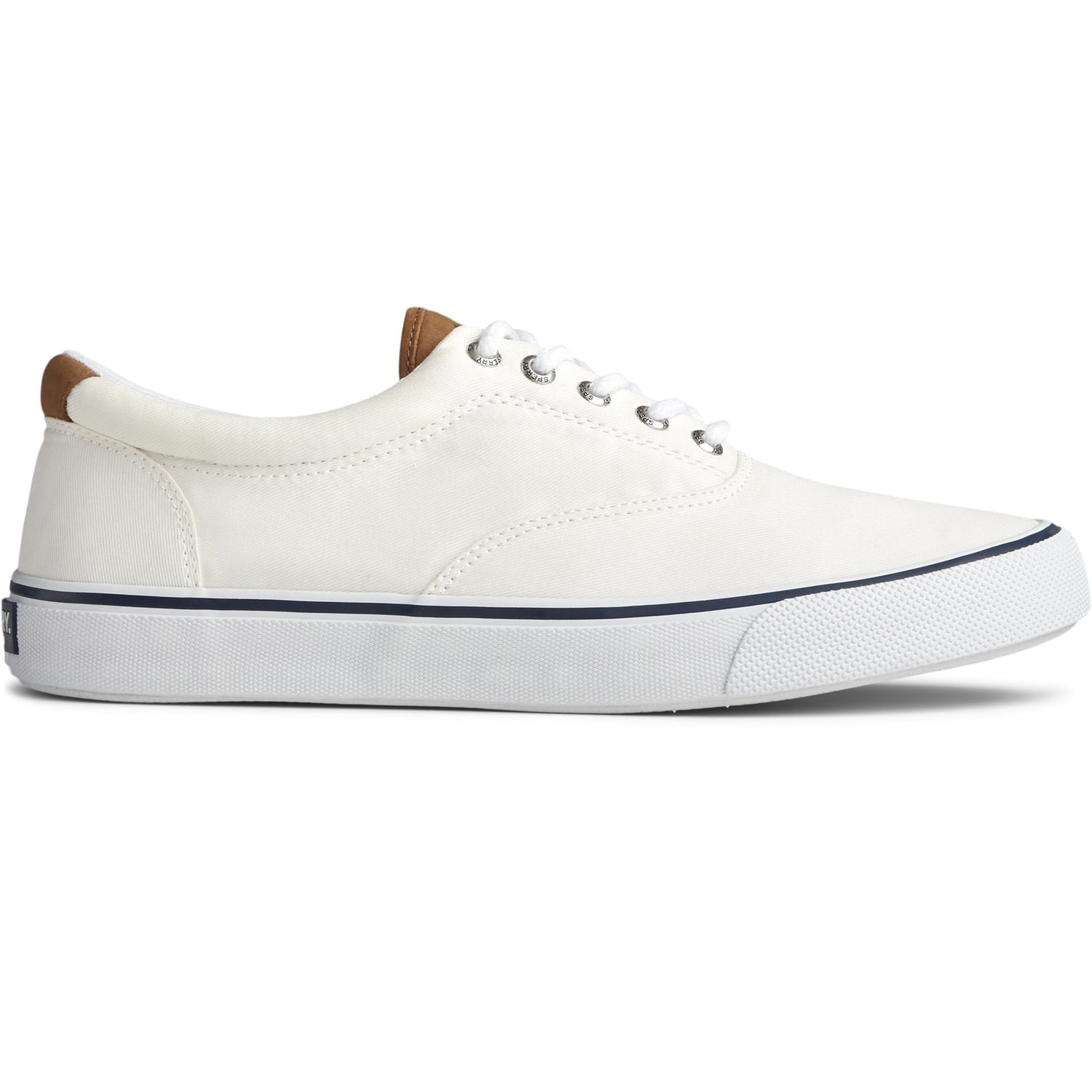 Peltz Shoes  Men's Sperry Striper II CVO Sneaker SW White STS22043