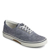 Peltz Shoes  Men's Sperry Halyard CVO Sneaker CHAMBRAY NAVY STS22082