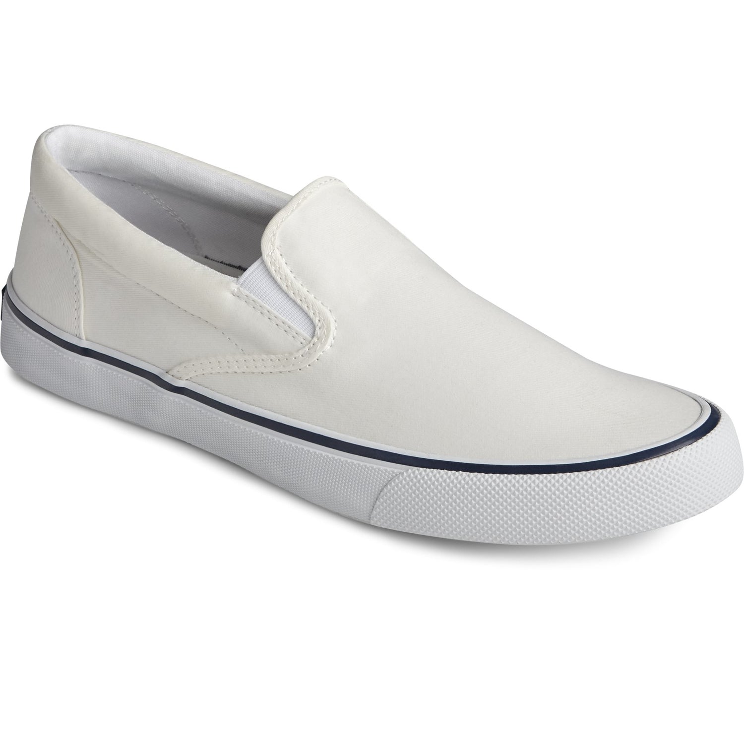 Peltz Shoes  Men's Sperry Striper II Slip-On Sneaker OFF WHITE STS22404