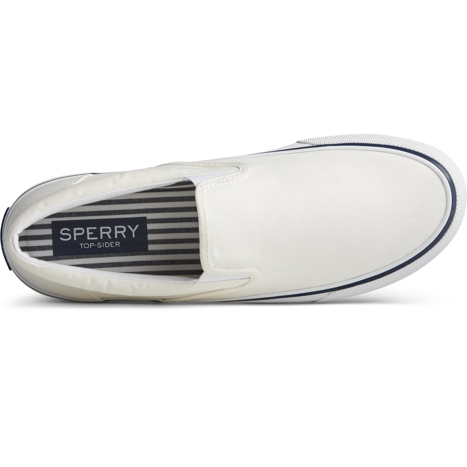 Peltz Shoes  Men's Sperry Striper II Slip-On Sneaker OFF WHITE STS22404