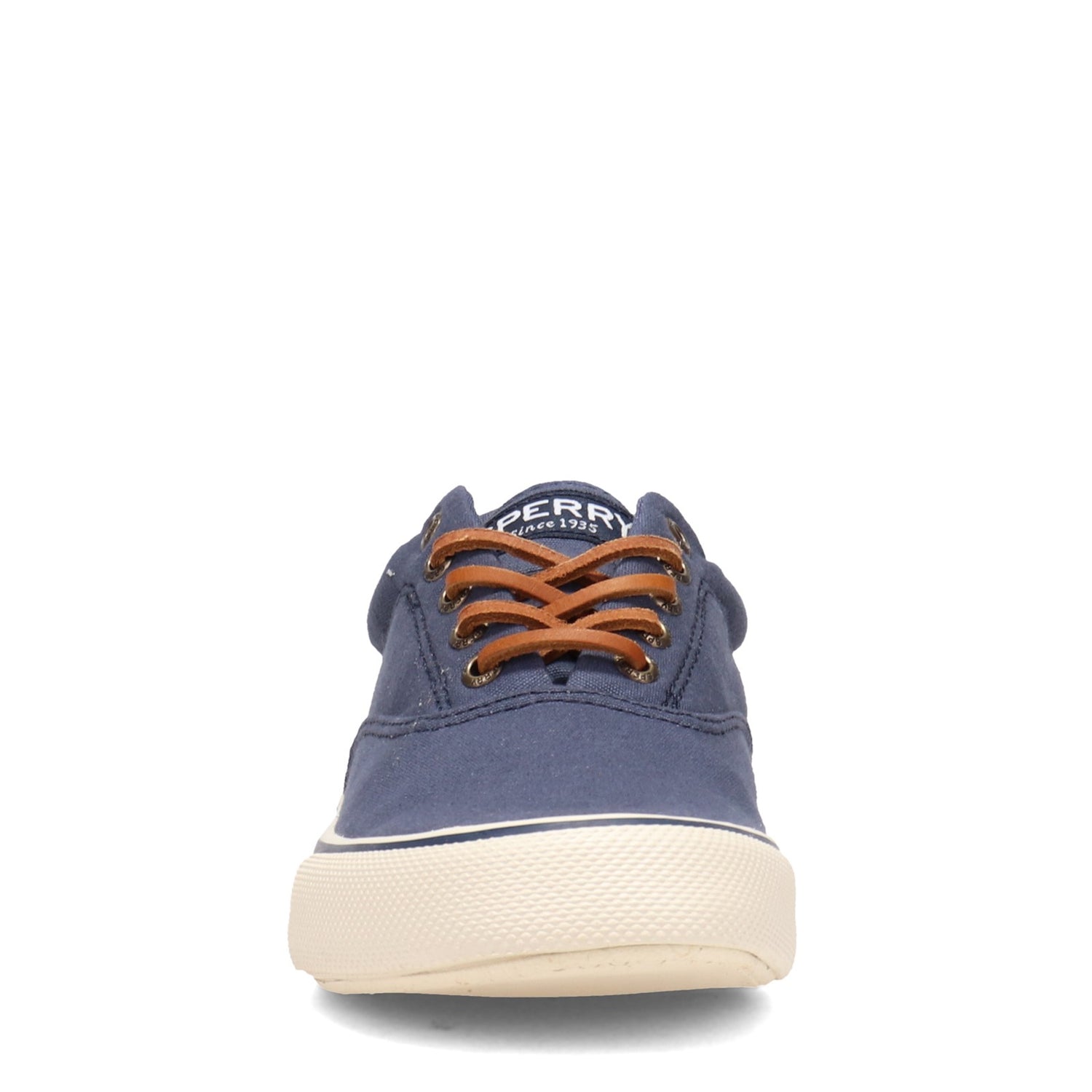 Peltz Shoes  Men's Sperry Striper II CVO Sneaker NAVY WITH TAN STS22620