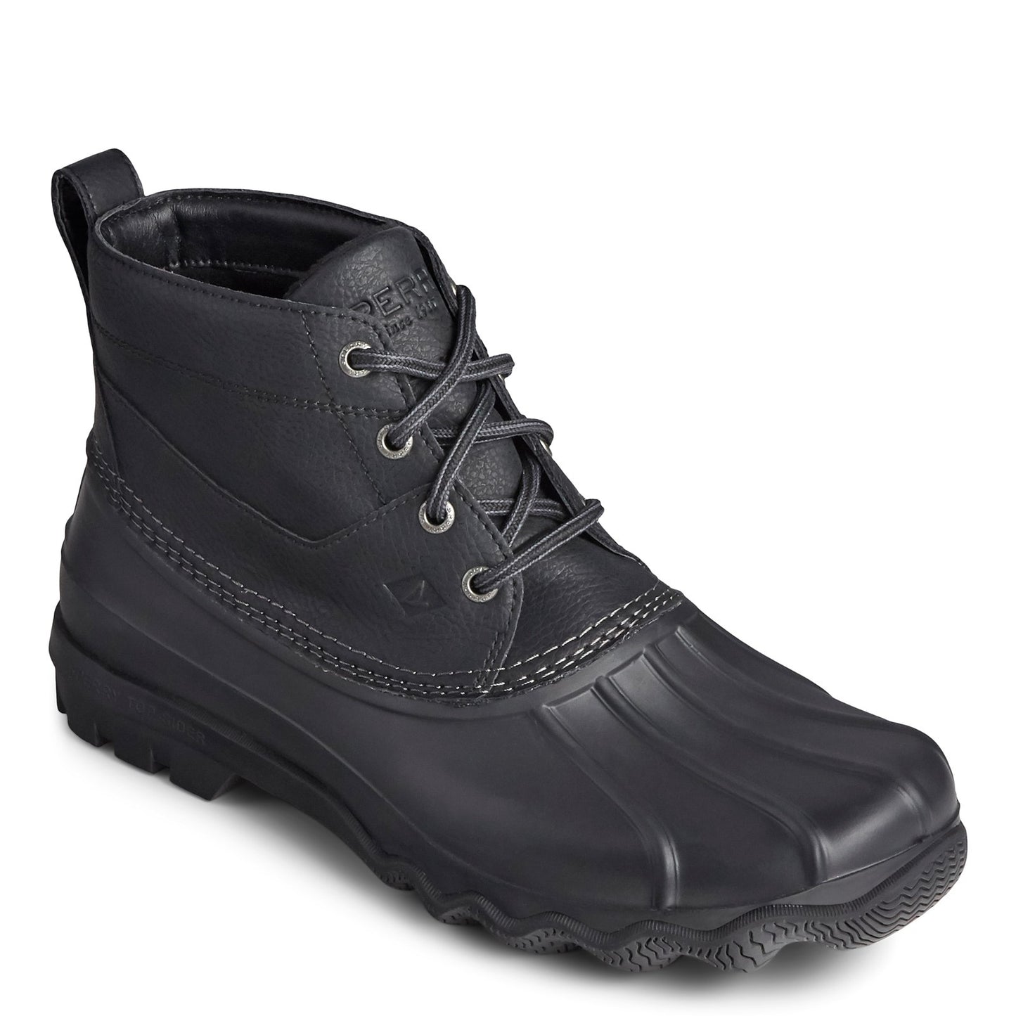 Peltz Shoes  Men's Sperry Brewster Low Boot BLACK/BLACK STS22945