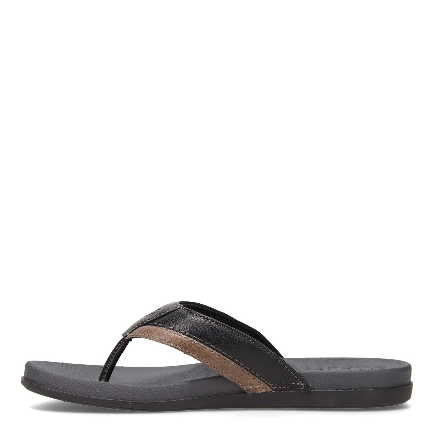 Peltz Shoes  Men's Sperry Plushwave Thong Sandal BLACK STS23331