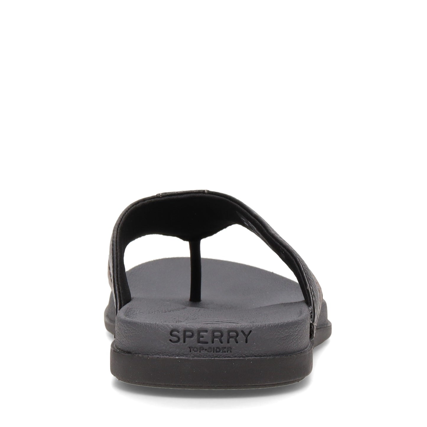 Peltz Shoes  Men's Sperry Plushwave Thong Sandal BLACK STS23331