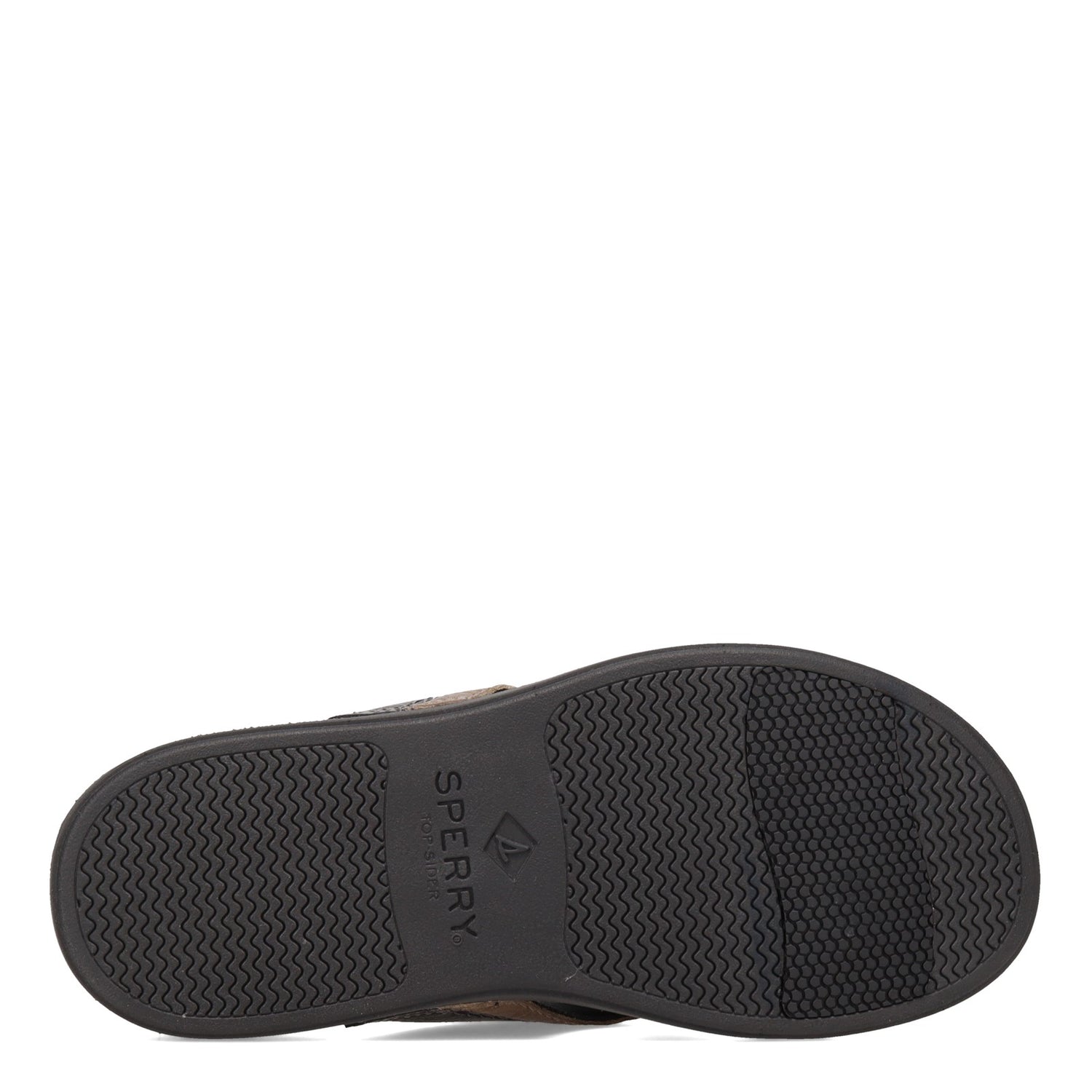 Peltz Shoes  Men's Sperry Plushwave Thong Sandal BLACK STS23331