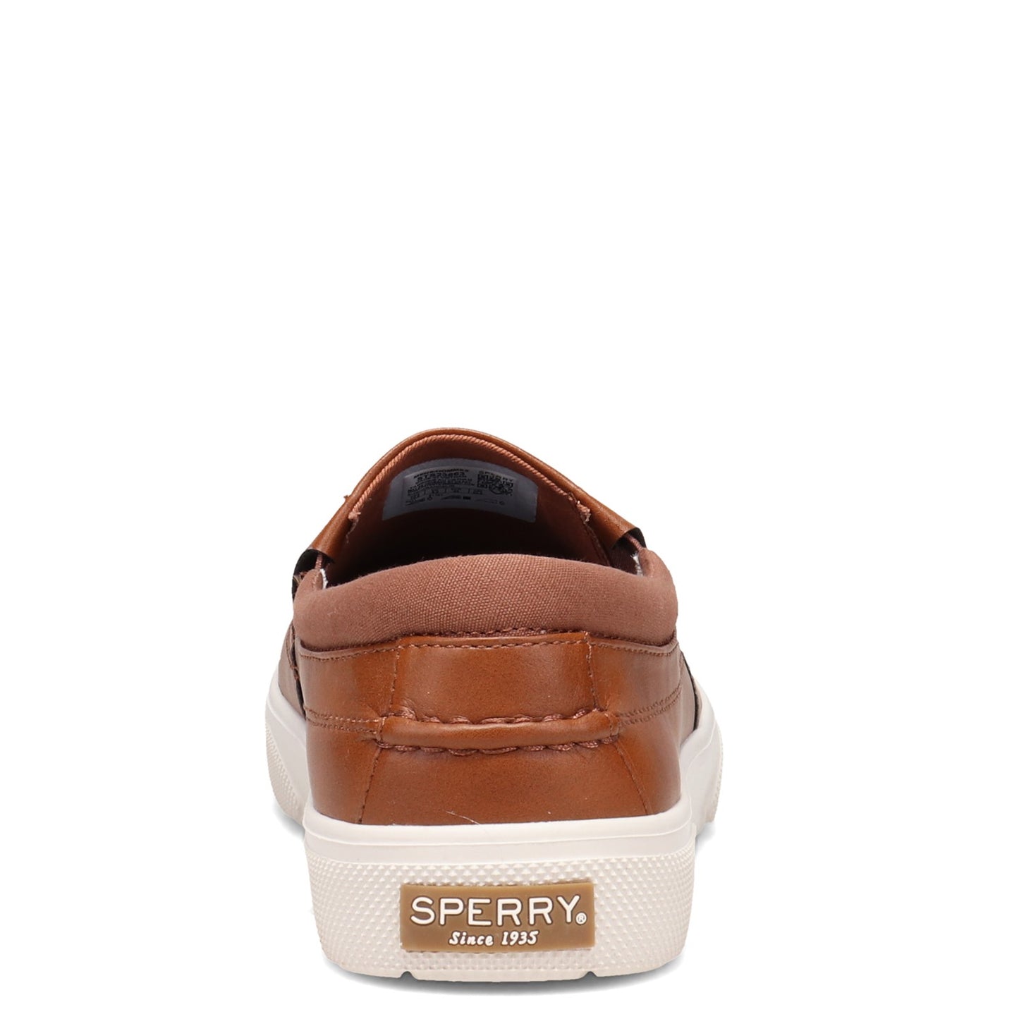 Peltz Shoes  Men's Sperry Halyard CVO Plushstep Slip-On TAN STS23663