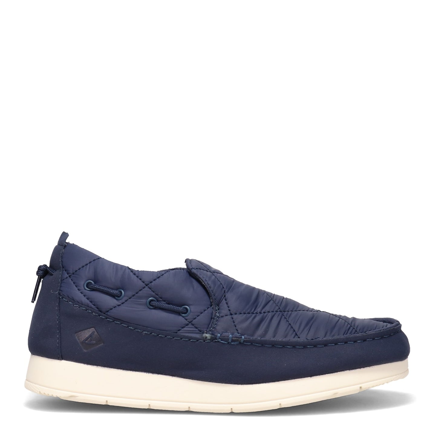 Peltz Shoes  Men's Sperry Quilted Moc-Sider Slip-On NAVY STS23722
